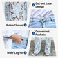 ⏰ بنطلون جينز جينز مرقع بالدانتيل المرقع موضة محدودة الوقت👖👖